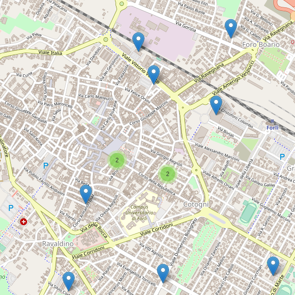 Thumbnail mappa supermercati di Forlì