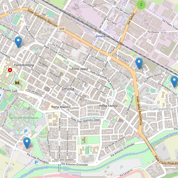 Thumbnail mappa supermercati di Imola