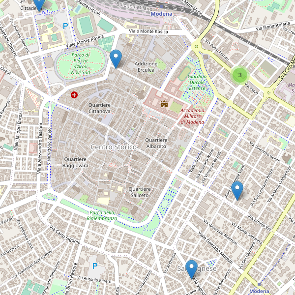 Thumbnail mappa supermercati di Modena