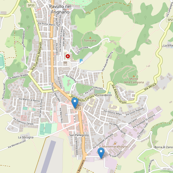 Thumbnail mappa supermercati di Pavullo nel Frignano