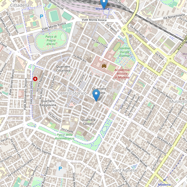 Thumbnail mappa taxi di Modena