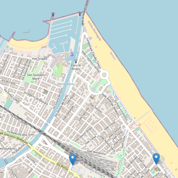 Thumbnail mappa taxi di Rimini