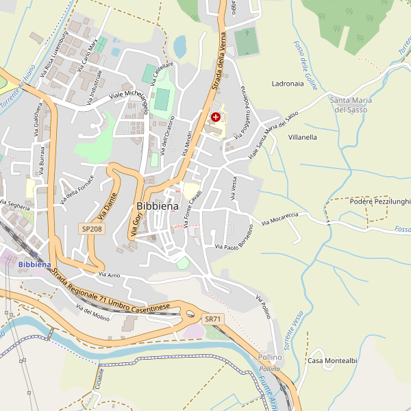 Thumbnail mappa stradale di Bibbiena