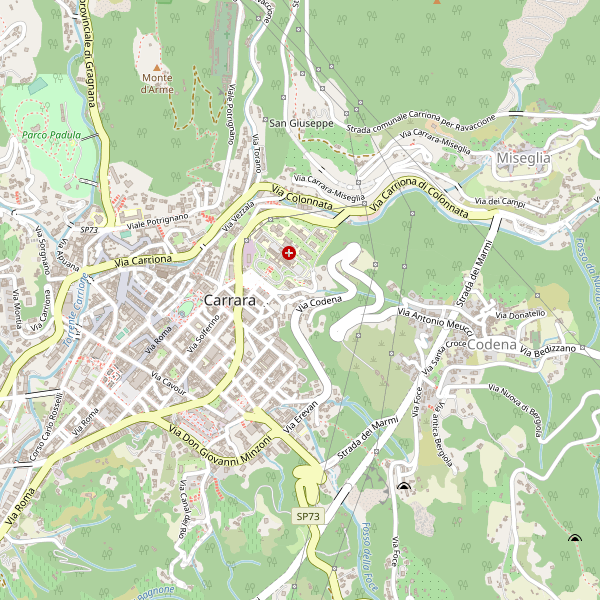 Thumbnail mappa ostelli di Carrara