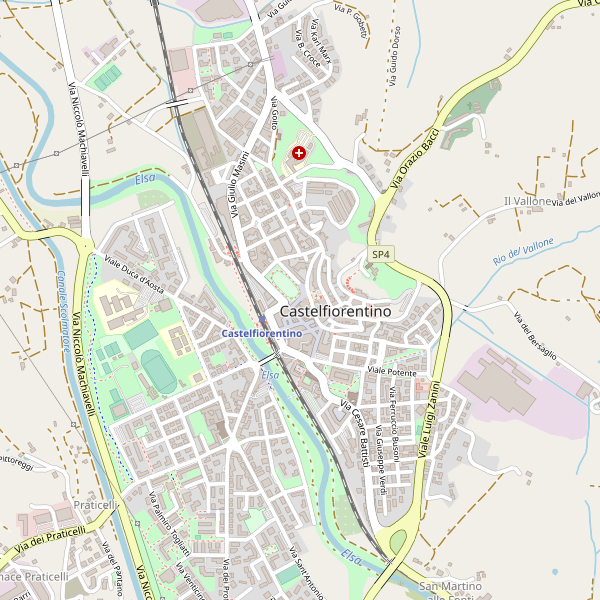 Thumbnail mappa stradale di Castelfiorentino
