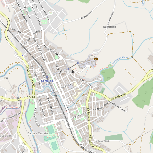 Thumbnail mappa stradale di Certaldo