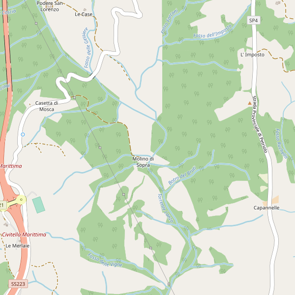 Thumbnail mappa stradale di Civitella Paganico