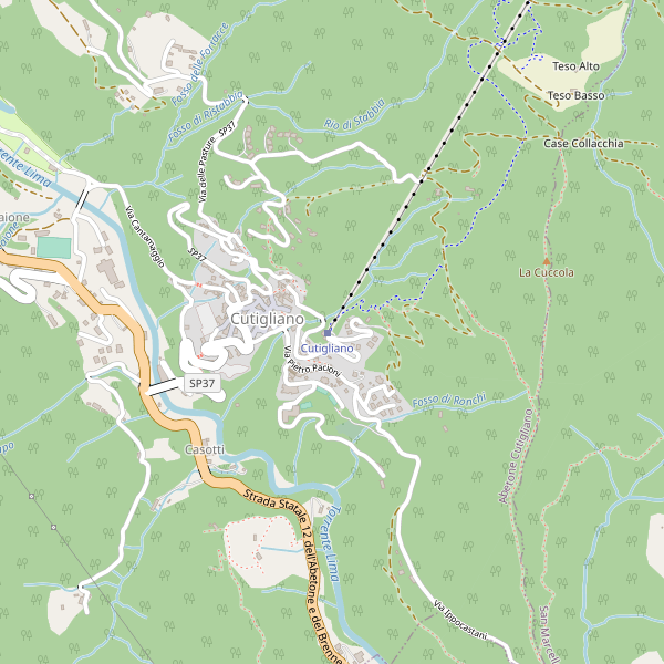 Thumbnail mappa stradale di Cutigliano