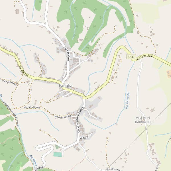 Thumbnail mappa stradale di Fauglia