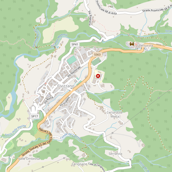 Thumbnail mappa stradale di Fivizzano