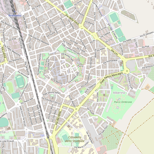 Thumbnail mappa stradale di Grosseto