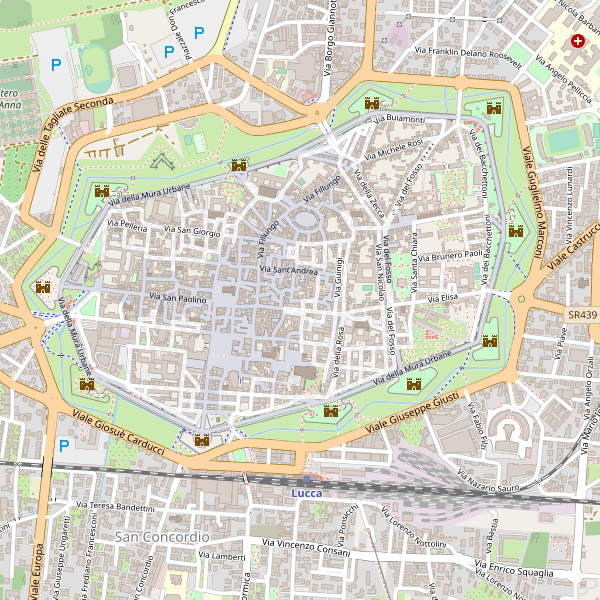 Thumbnail mappa attrazioni di Lucca