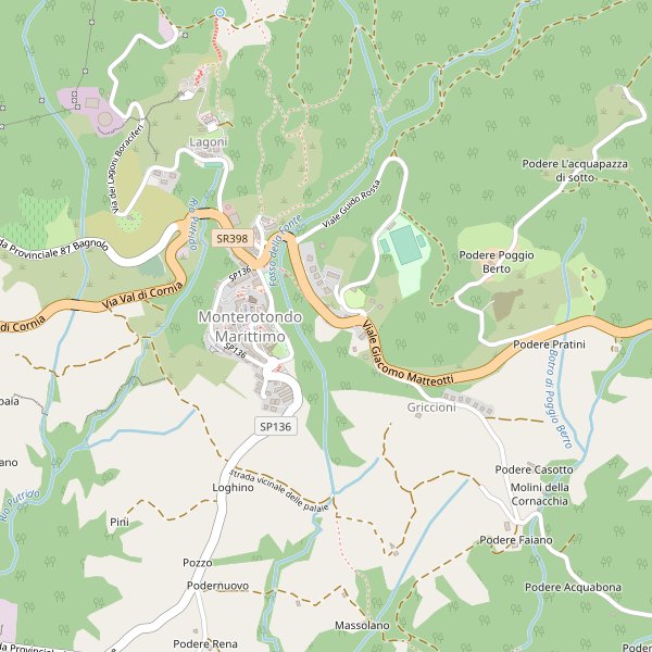 Thumbnail mappa stradale di Monterotondo Marittimo