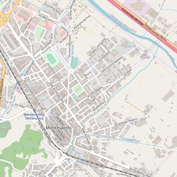 Thumbnail mappa stradale di Montevarchi