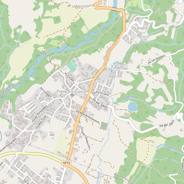 Thumbnail mappa stradale di Pieve Fosciana