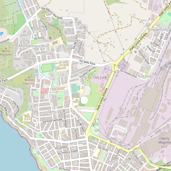 Thumbnail mappa stradale di Piombino