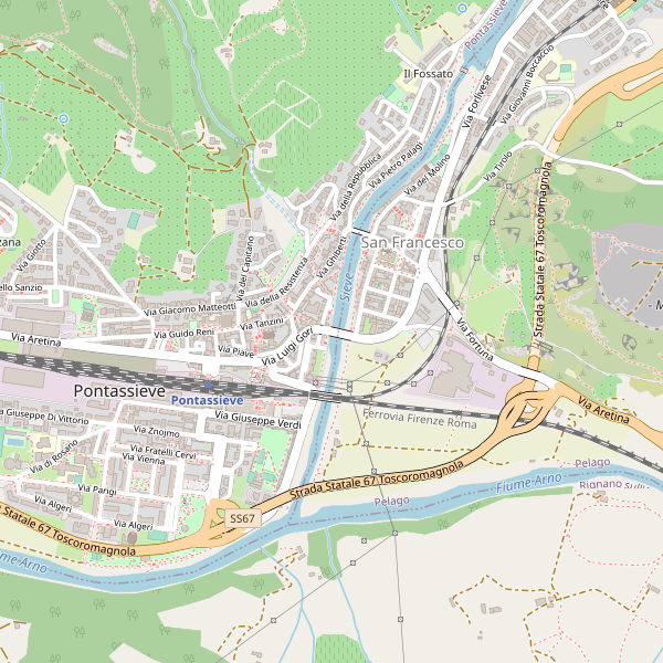 Thumbnail mappa stradale di Pontassieve