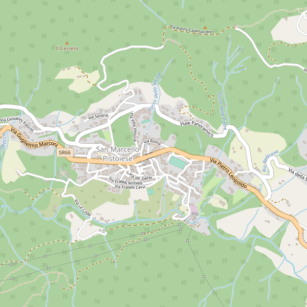 Thumbnail mappa stradale di San Marcello Pistoiese