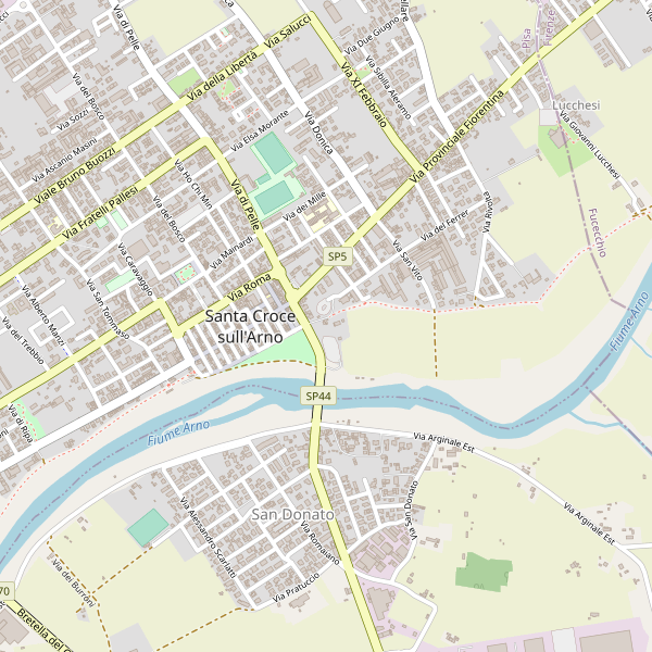 Thumbnail mappa stradale di Santa Croce sull'Arno
