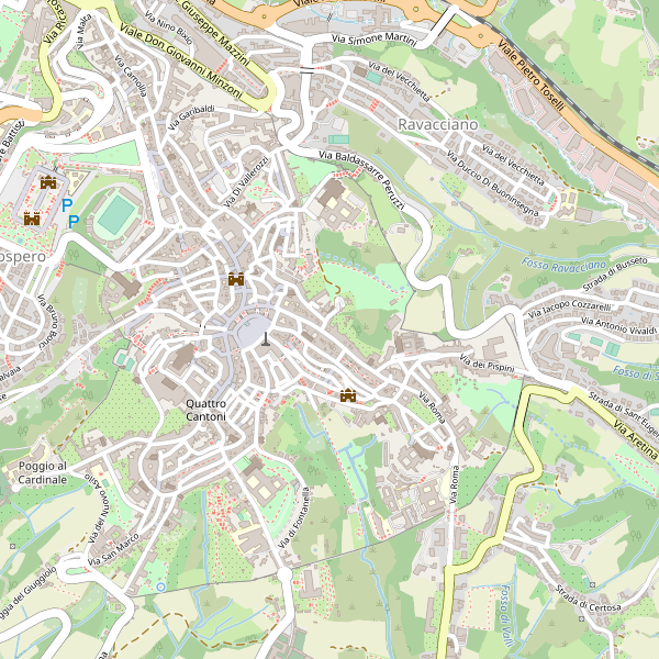 Thumbnail mappa stradale di Siena