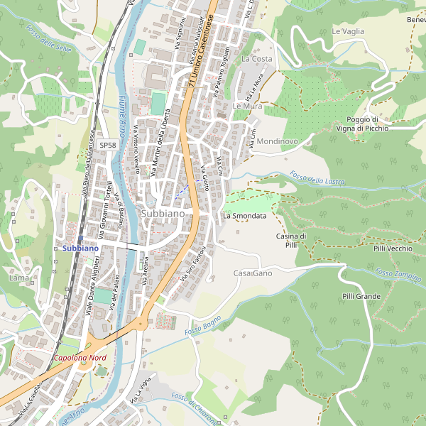 Mappa di Subbiano Lombardo Geosystems