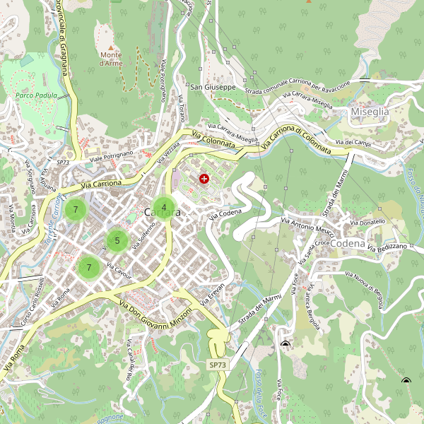 Thumbnail mappa bar di Carrara