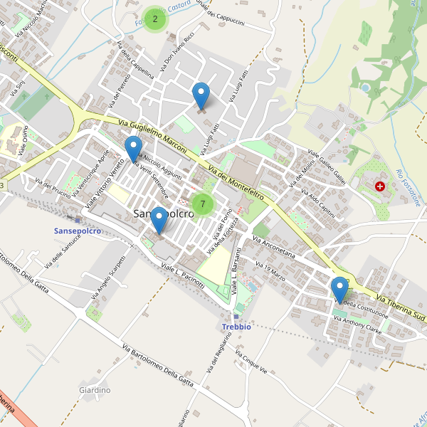 Thumbnail mappa chiese di Sansepolcro