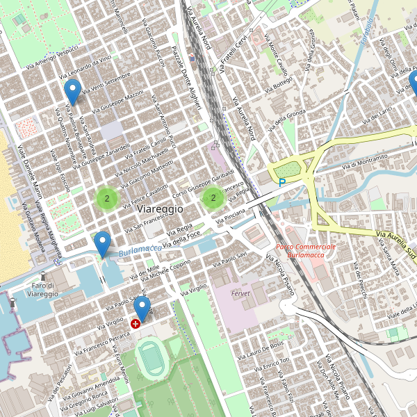 Thumbnail mappa chiese di Viareggio