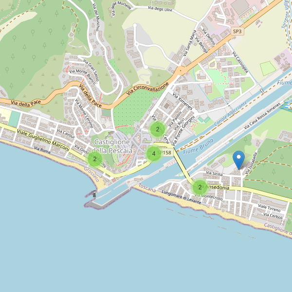 Thumbnail mappa hotel di Castiglione della Pescaia
