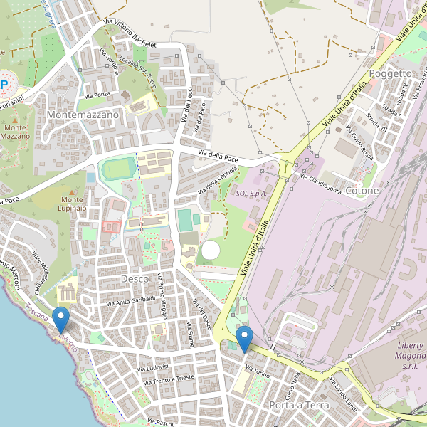 Thumbnail mappa hotel di Piombino