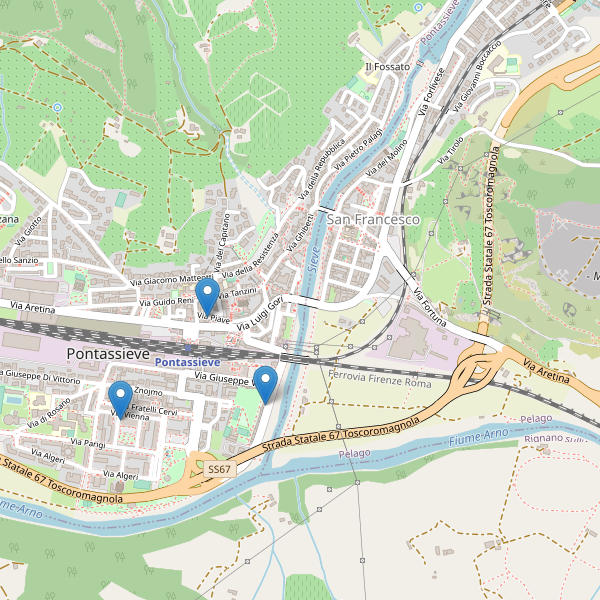 Thumbnail mappa hotel di Pontassieve
