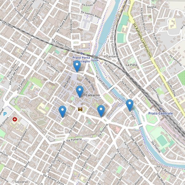 Thumbnail mappa hotel di Prato
