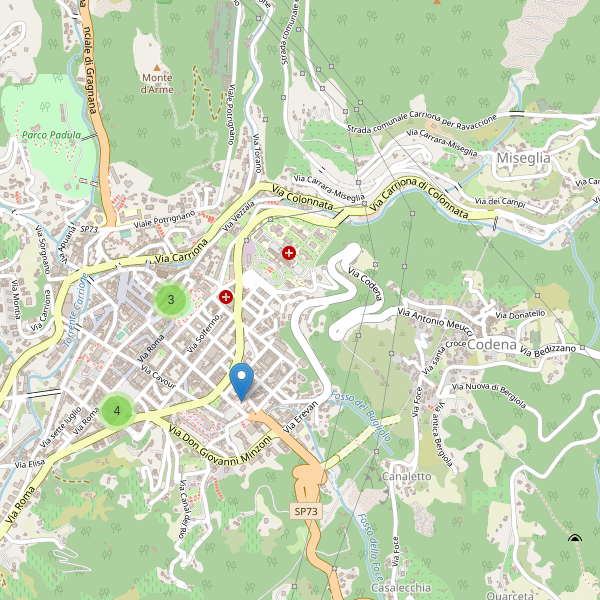 Thumbnail mappa monumenti di Carrara