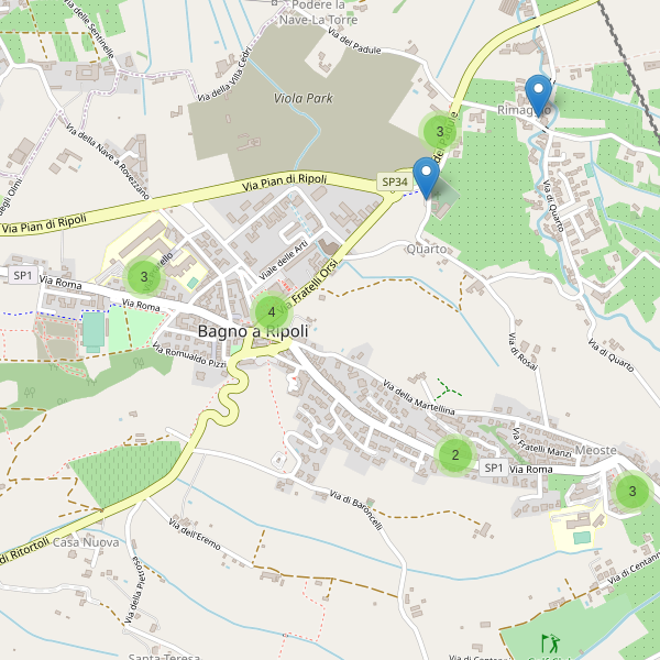 Thumbnail mappa parcheggi di Bagno a Ripoli