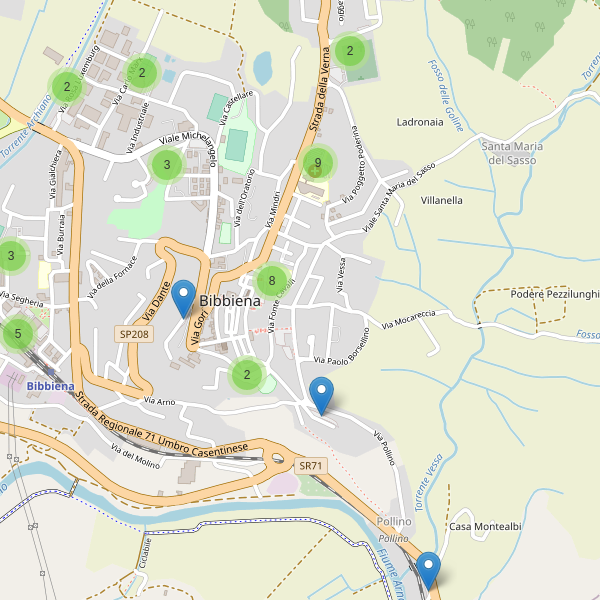 Thumbnail mappa parcheggi di Bibbiena