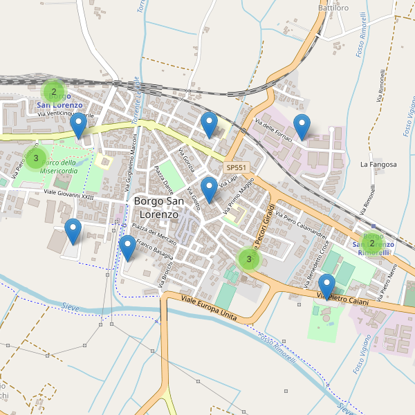 Thumbnail mappa parcheggi di Borgo San Lorenzo
