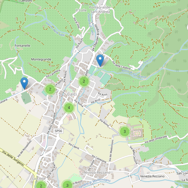 Thumbnail mappa parcheggi di Calci