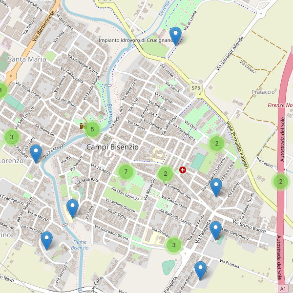 Thumbnail mappa parcheggi di Campi Bisenzio