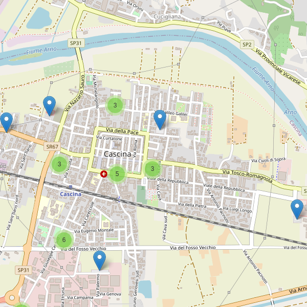 Thumbnail mappa parcheggi di Cascina
