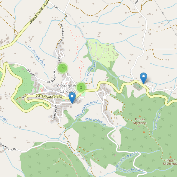 Thumbnail mappa parcheggi di Castagneto Carducci