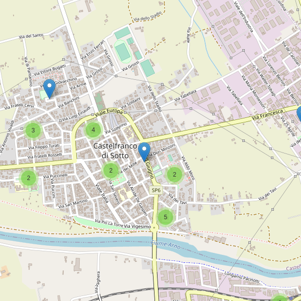 Thumbnail mappa parcheggi di Castelfranco di Sotto