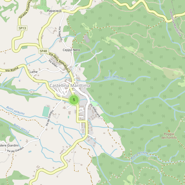 Thumbnail mappa parcheggi di Castellina Marittima