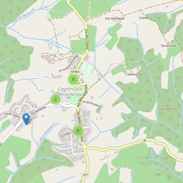 Thumbnail mappa parcheggi di Castelnuovo Berardenga