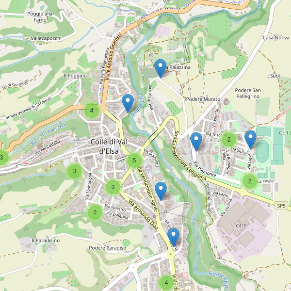 Thumbnail mappa parcheggi di Colle di Val d'Elsa