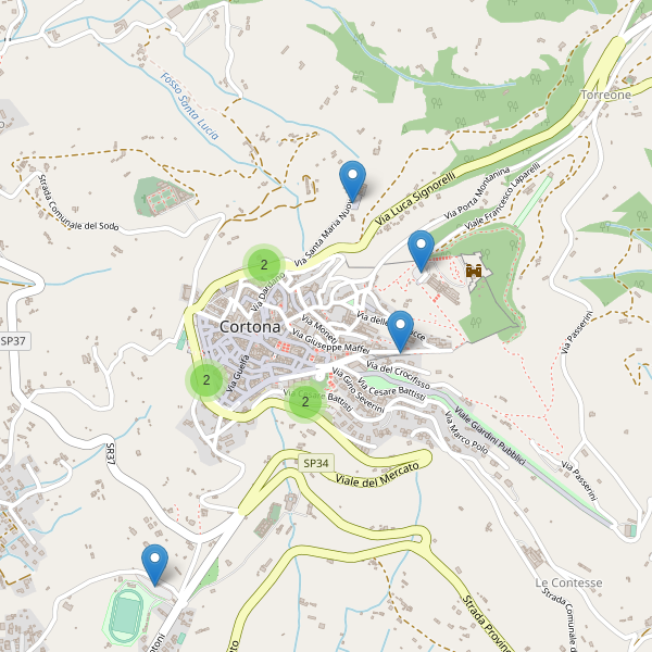 Thumbnail mappa parcheggi di Cortona