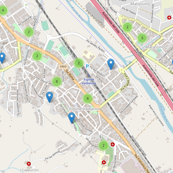 Thumbnail mappa parcheggi di Figline Valdarno