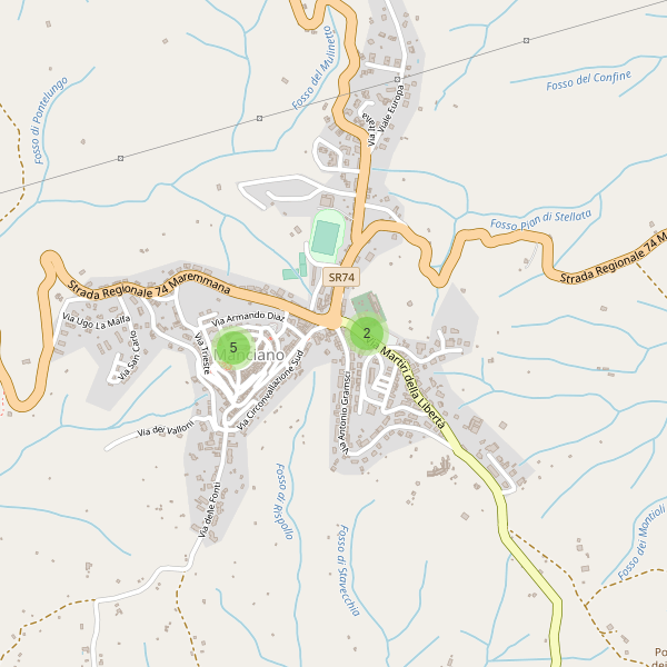 Thumbnail mappa parcheggi di Manciano