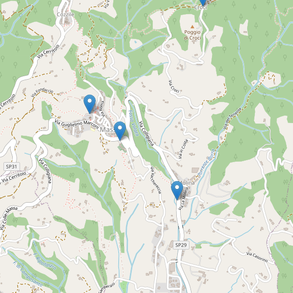 Thumbnail mappa parcheggi di Massa e Cozzile
