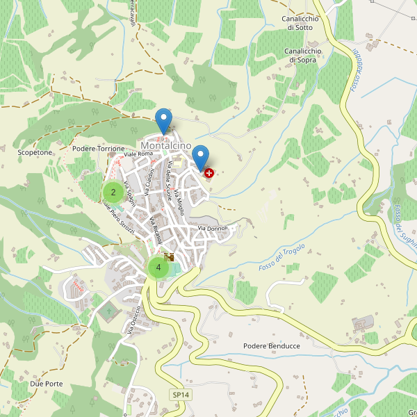 Thumbnail mappa parcheggi di Montalcino