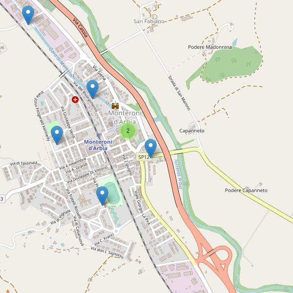 Thumbnail mappa parcheggi di Monteroni d'Arbia